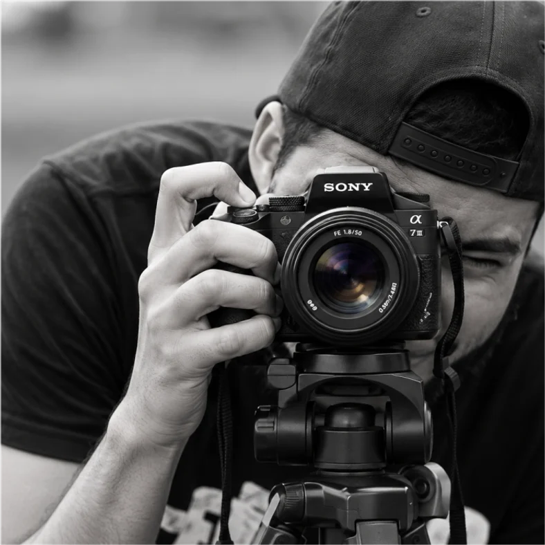 A photographer on a shoot