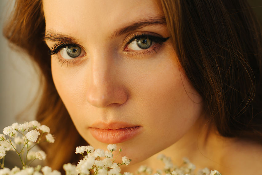 Bridal makeup close-up
